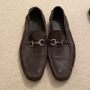 Men’s brown Salvatore Ferragamo loafers size 13EE